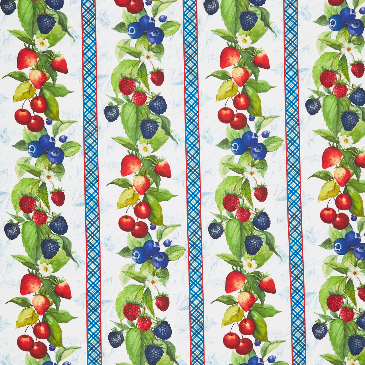 Patchwork Picnic - Berries Multi Repeating Stripe Yardage