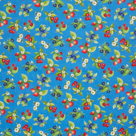 Patchwork Picnic - Fruit Toss Blue Yardage