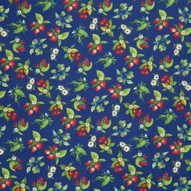 Patchwork Picnic - Fruit Toss Navy Yardage