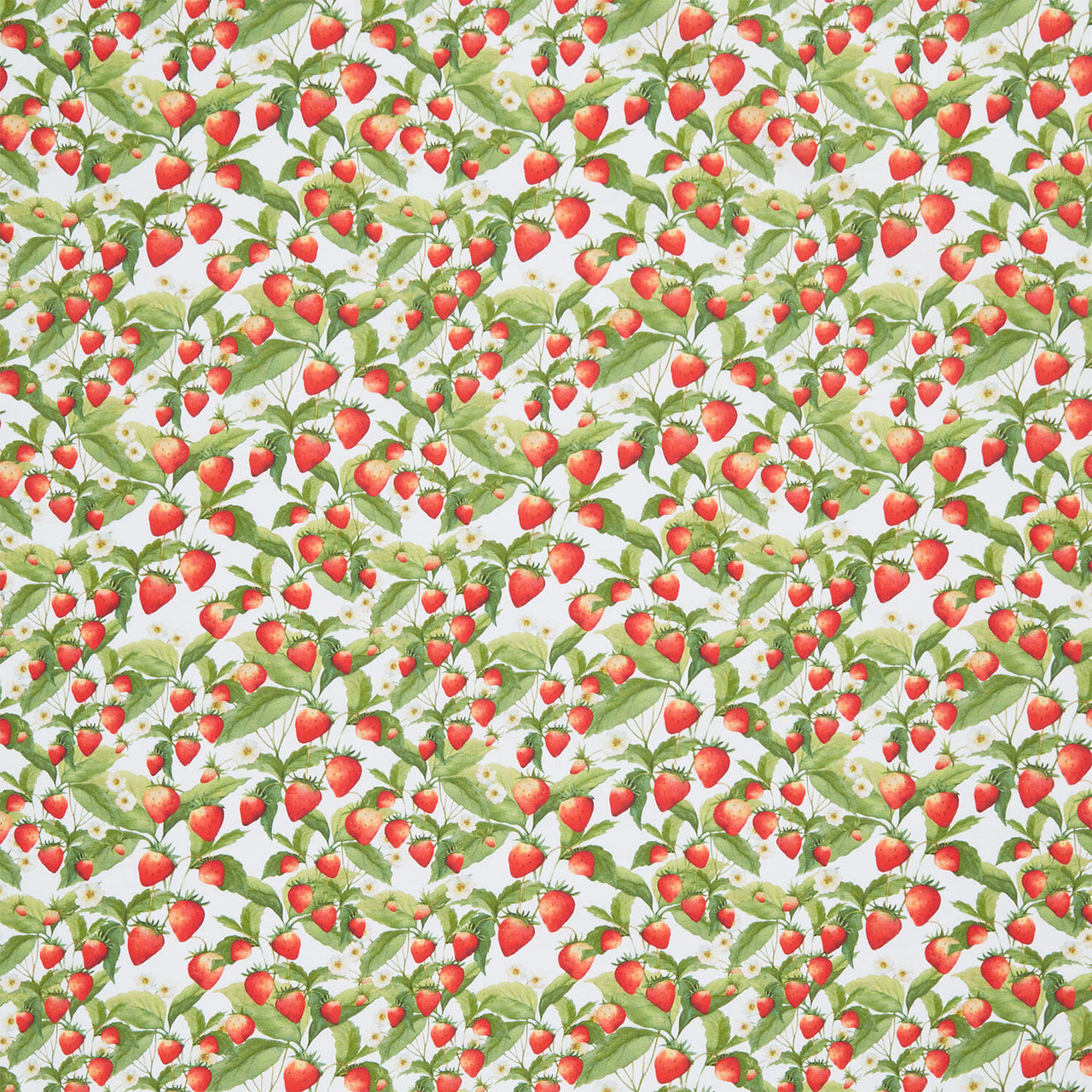 Patchwork Picnic - Strawberries White Yardage