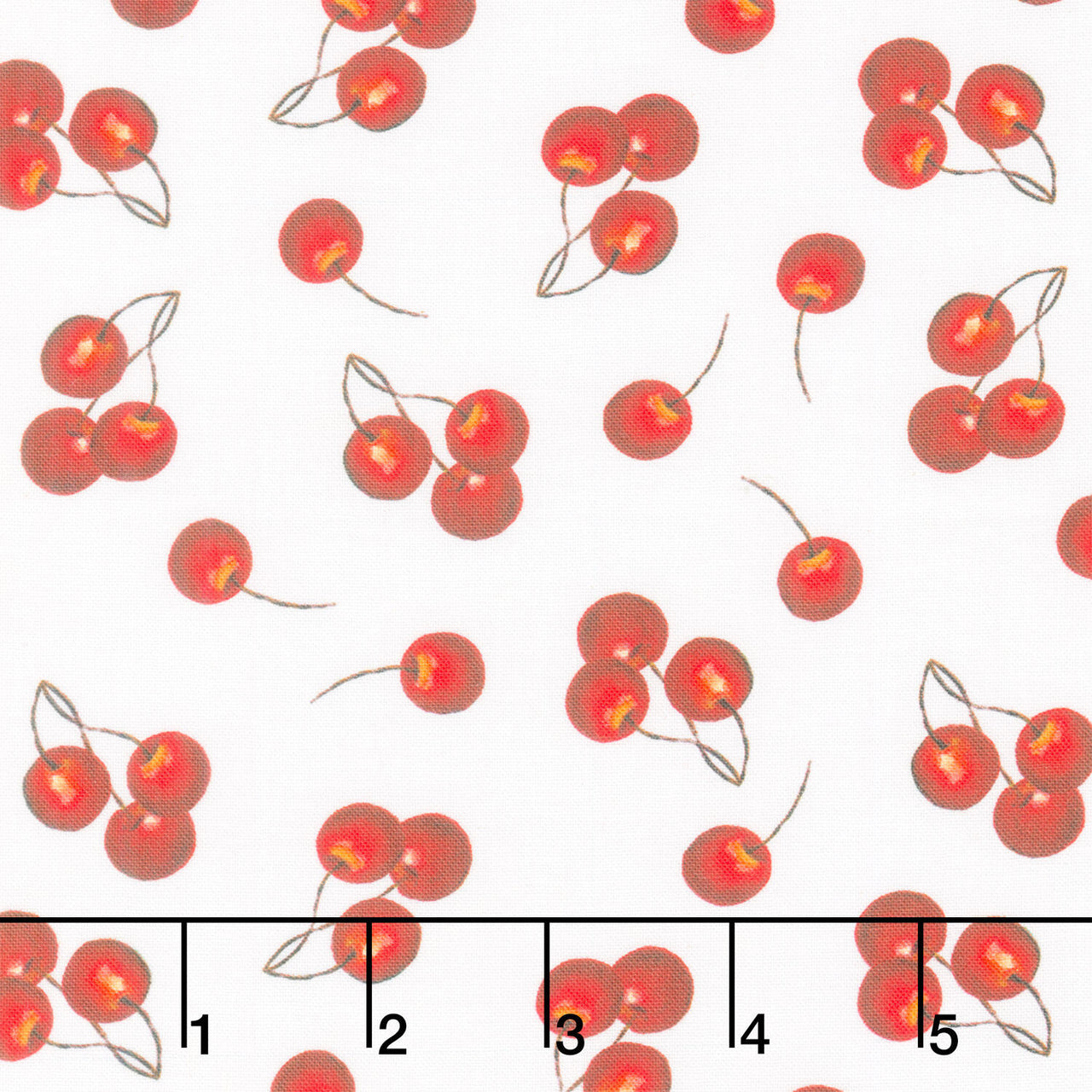 Patchwork Picnic - Cherries White Yardage