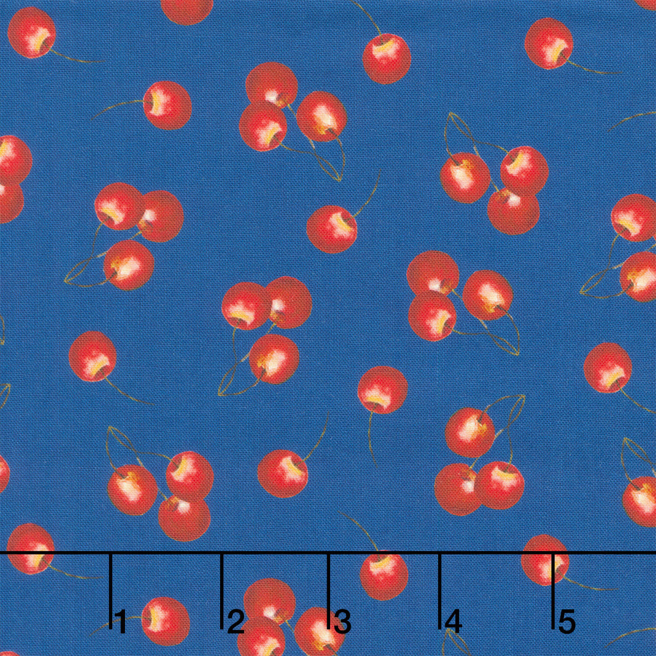 Patchwork Picnic - Cherries Navy Yardage