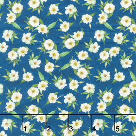 Patchwork Picnic - Small Floral Navy Yardage