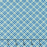 Patchwork Picnic - Diagonal Plaid Blue Yardage