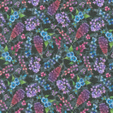 Wild Garden - Black Small Floral Yardage