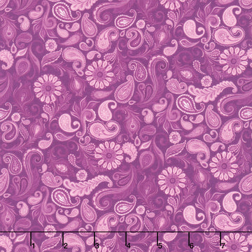 Wild Garden - Purple Paisley Yardage