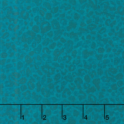 Wild Garden - Teal Animal Print Yardage