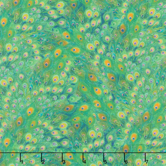 Wild Garden - Green Feathers Yardage