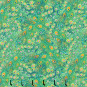 Wild Garden - Green Feathers Yardage