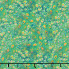 Wild Garden - Green Feathers Yardage