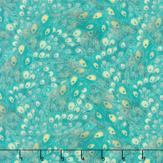 Wild Garden - Teal Feathers Yardage