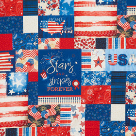 Stripes and Stars - USA Cheater Sampler Multi Yardage