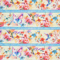 Flight of Fancy - Hummingbird Border Stripe Multi Yardage