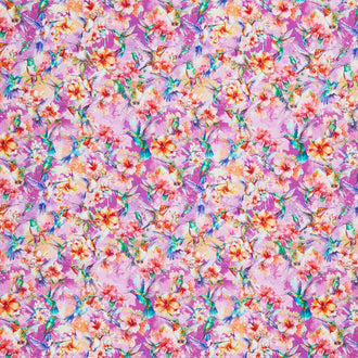 Flight of Fancy - Hummingbirds Purple Yardage