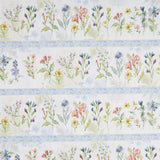 Nature's Serenade - Floral Border Stripe Multi Yardage
