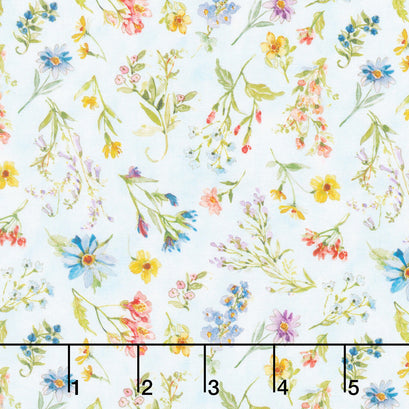 Nature's Serenade - Wildflower Blue Yardage