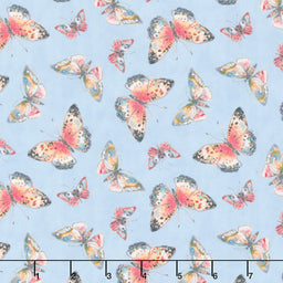 Nature's Serenade - Butterfly Blue Yardage