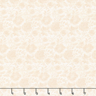 Nature's Serenade - Tonal Floral Cream/Tan Yardage