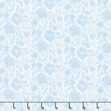 Nature's Serenade - Tonal Floral Blue Yardage