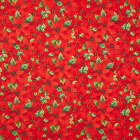 Poinsettia Radiance - Packed Poinsettia Red Yardage