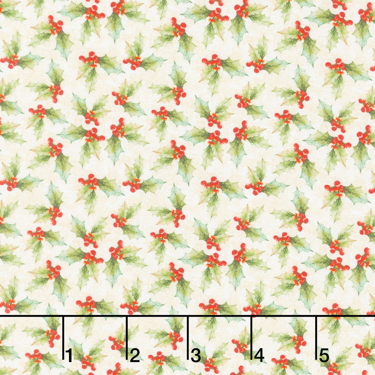 Poinsettia Radiance - Holly Toss Cream Yardage