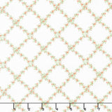 Feathered Festivities - Trellis White Yardage