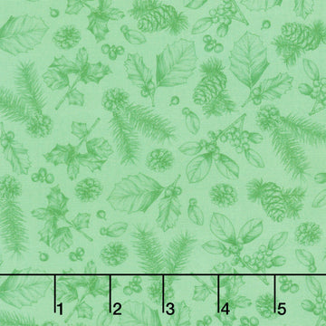 Feathered Festivities - Sketches Green Yardage