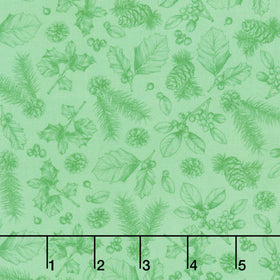 Feathered Festivities - Sketches Green Yardage