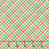 Feathered Festivities - Plaid Green Yardage