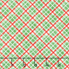 Feathered Festivities - Plaid Green Yardage