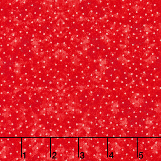 Snowy Greetings - Dots Red Yardage