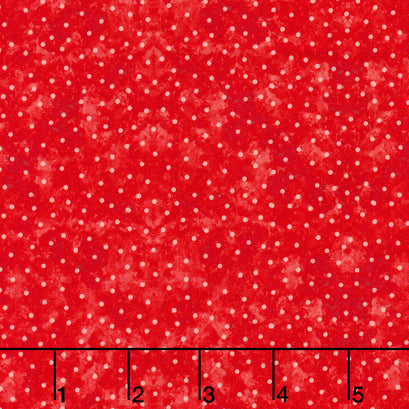 Snowy Greetings - Dots Red Yardage