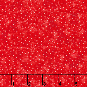 Snowy Greetings - Dots Red Yardage