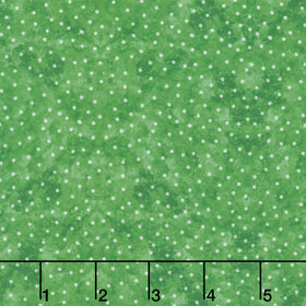 Snowy Greetings - Dots Green Yardage