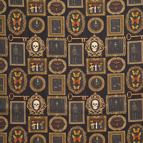 Dark Academia - Gallery Wall Black Yardage