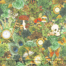 Dark Academia - Packed Succulents Multi Yardage