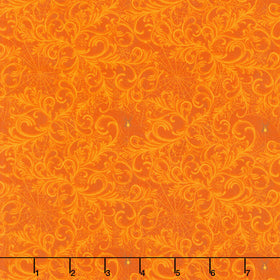 Dark Academia - Scrolls and Webs Dark Pumpkin Yardage
