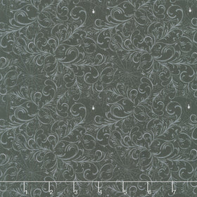 Dark Academia - Scrolls and Webs Charcoal Yardage