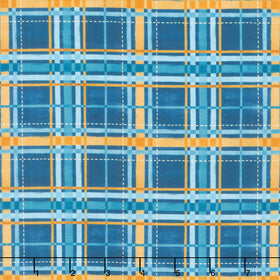 Harvest Delight - Plaid Blue Yardage