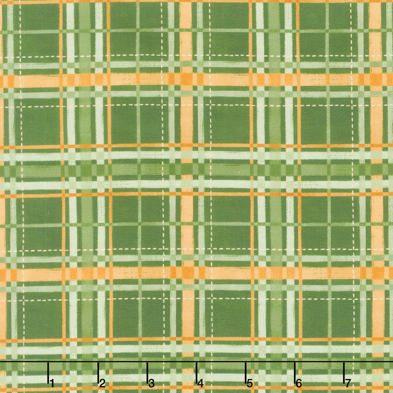 Harvest Delight - Plaid Green Yardage