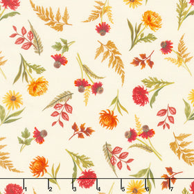 Monarch Meadow - Floral Toss Cream Yardage