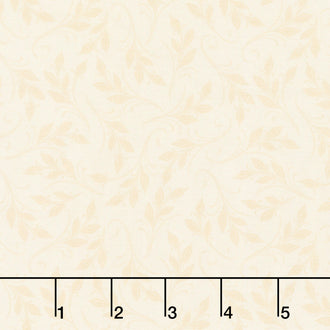 Monarch Meadow - Tonal Leaves Cream Yardage