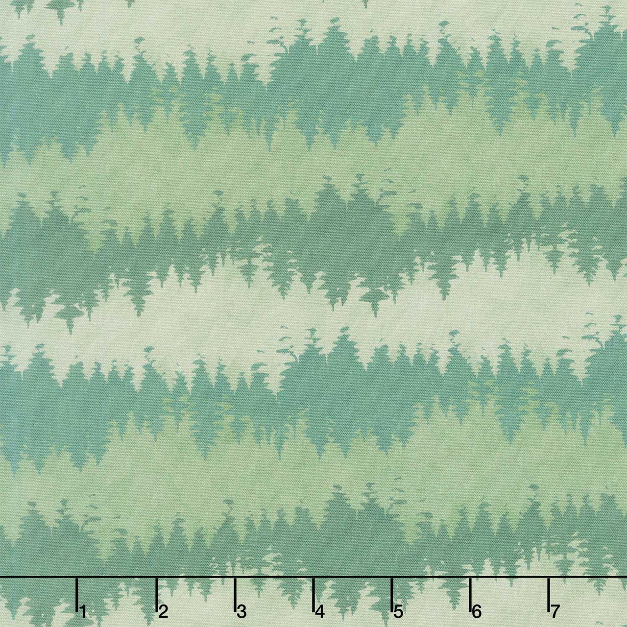 Paddle and Pine - Tree Stripe Green Yardage