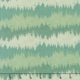 Paddle and Pine - Tree Stripe Green Yardage
