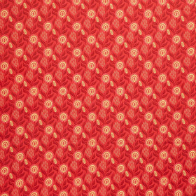 Rooster Reverie - Boho Floral Red Yardage