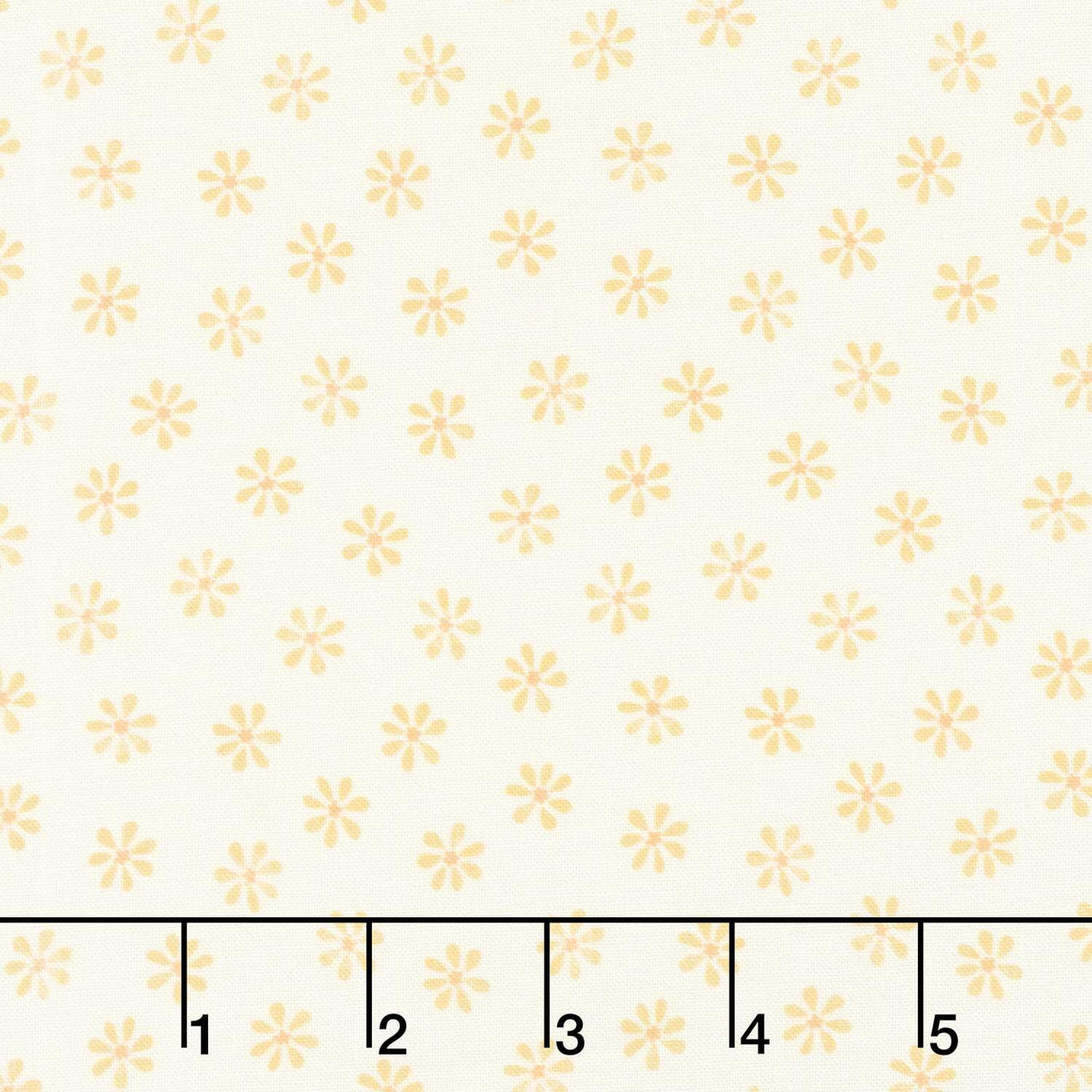 Rooster Reverie - Floral Dot Ivory Gold Yardage