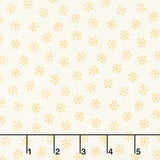 Rooster Reverie - Floral Dot Ivory Gold Yardage