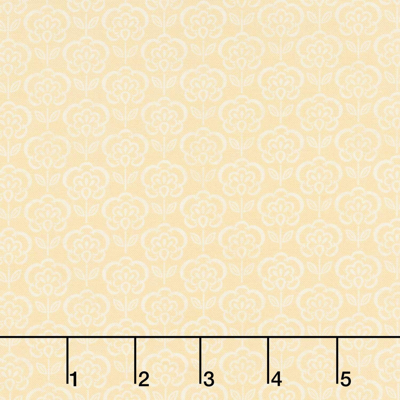 Rooster Reverie - Floral Stamp Golden Yardage
