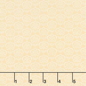 Rooster Reverie - Floral Stamp Golden Yardage