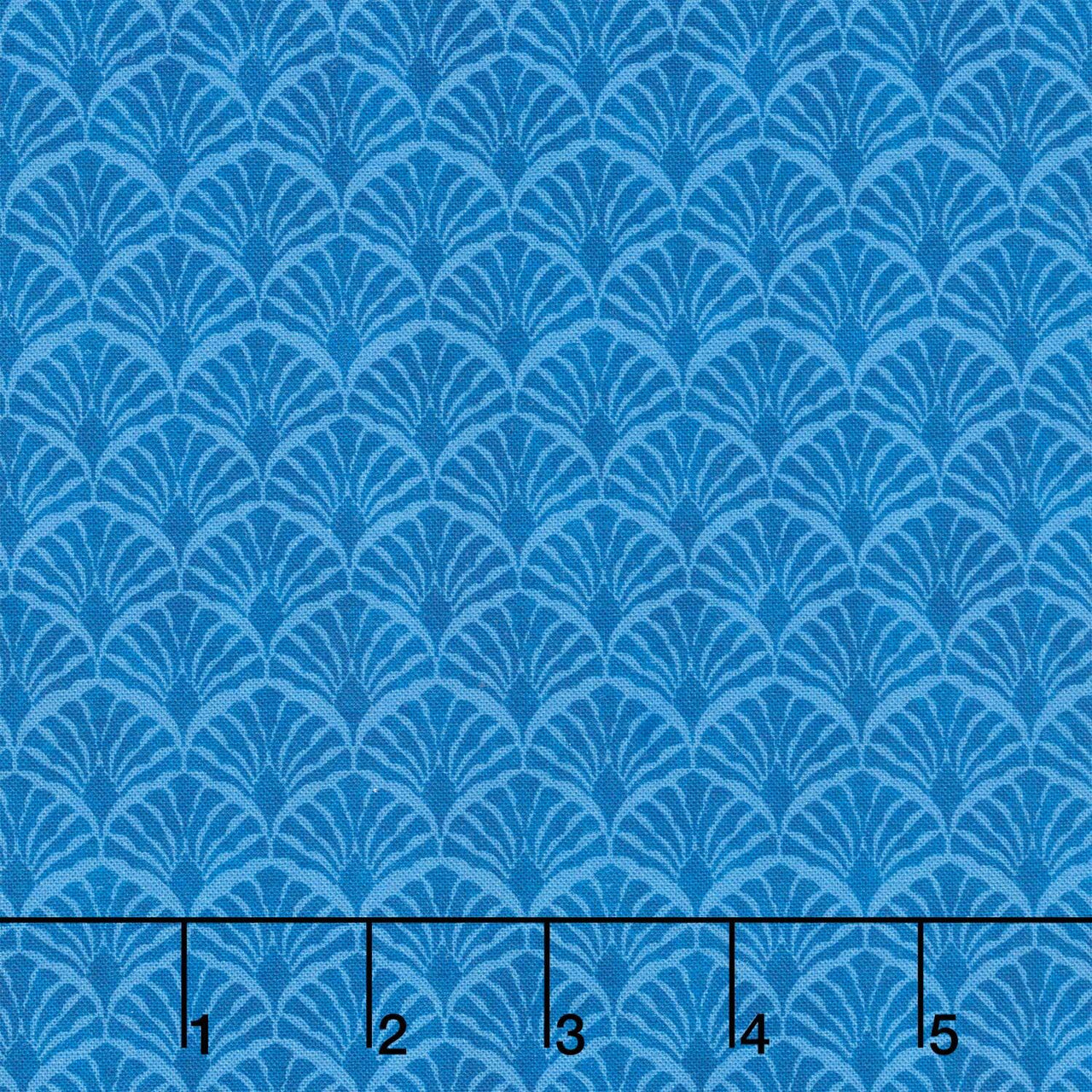 Rooster Reverie - Scallop Blue Yardage